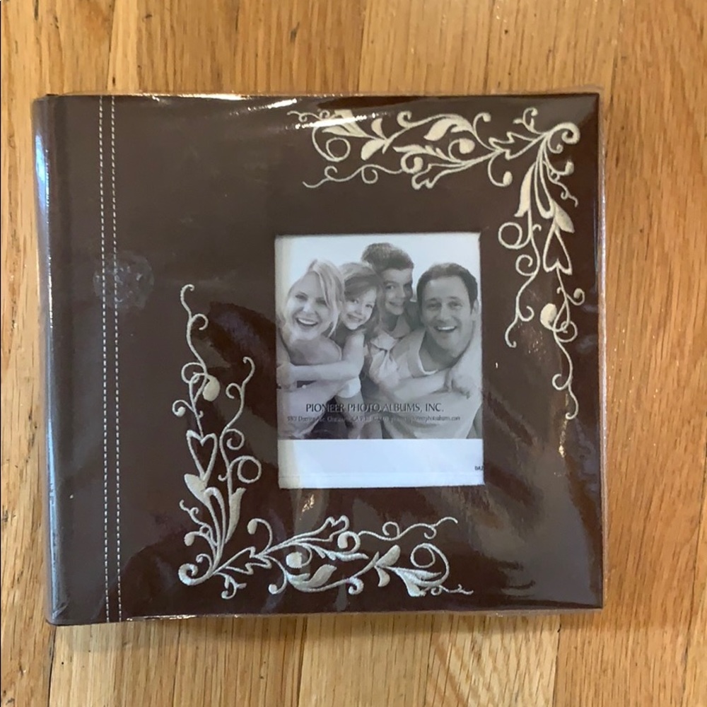 Brown leather with accents photo book
